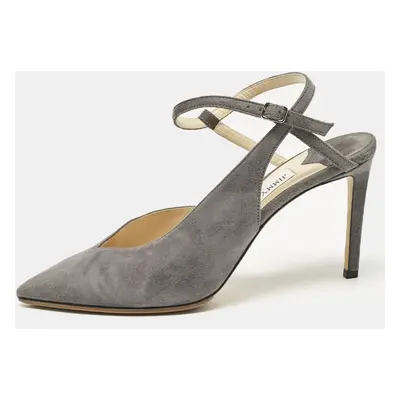 Jimmy Choo Grey Suede Slingback Pumps Size