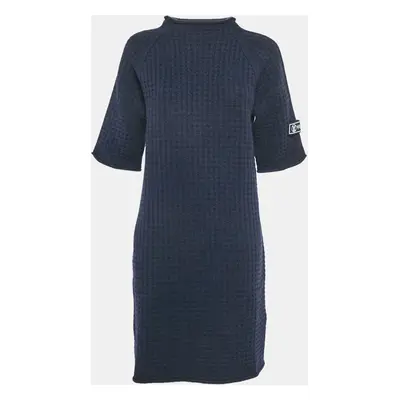 Louis Vuitton Navy Blue Waffle Knit Mini Dress