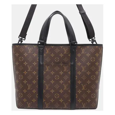 Louis Vuitton Brown Monogram Macassar Canvas Weekend PM Tote Bag