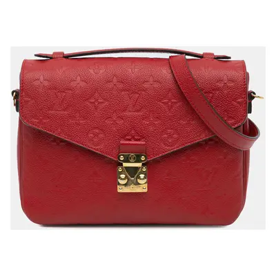 Louis Vuitton Red Monogram Empreinte Pochette Metis