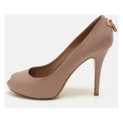 Louis Vuitton Beige Leather Oh Really! Peep Toe Pumps 39.5