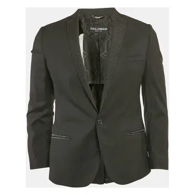 Dolce & Gabbana Black Wool Single Breasted Martini Blazer