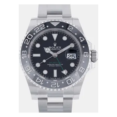 Rolex Black Stainless Steel GMT-Master II Automatic Men's Wristwatch mm