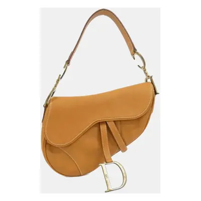 Christian Dior Brown Leather Saddle Shoulder Bag