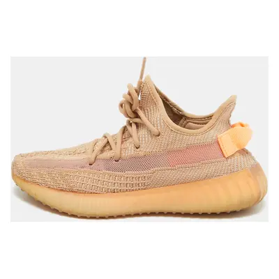 Yeezy x Adidas Orange Knit Fabric Boost V2 Clay Sneakers Size