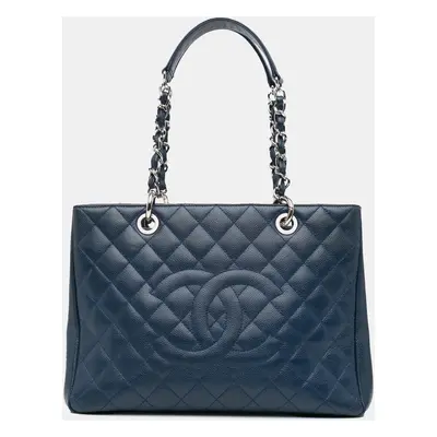 Chanel Blue Caviar Grand Shopping Tote