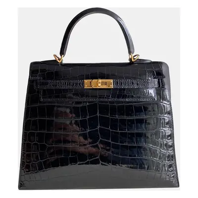 Hermes Black Crocodile Leather Kelly bag