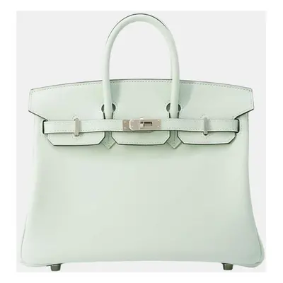 Hermes Vert Peppermint Swift Leather Birkin Tote Bag