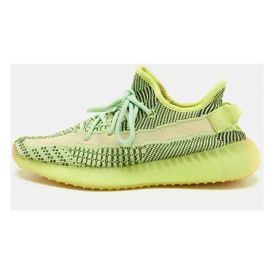 Yeezy x Adidas Neon Green Knit Fabric Boost V2 Yeezreel (Non Reflective) Sneakers Size 1/3