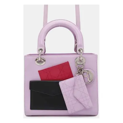 Dior Lady Dior Pocket Pink Calf Leather Size Medium