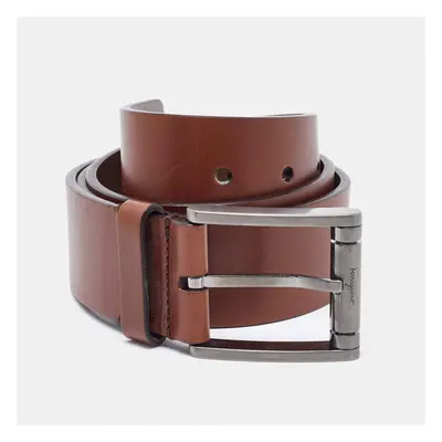 Salvatore Ferragamo Brown Leather Buckle Belt