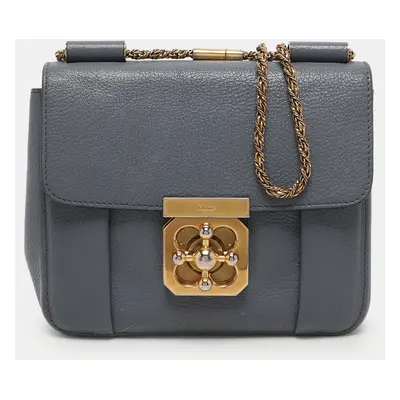 Chloe Grey Leather Small Elsie Shoulder Bag