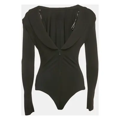 Elisabetta Franchi Black Jersey Full Sleeve Bodysuit