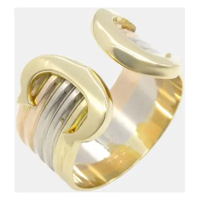 Cartier 18K Yellow, White and Rose Gold C De Cartier Band Ring EU