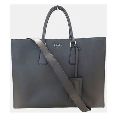 Prada Black Leather Shoulder Bag