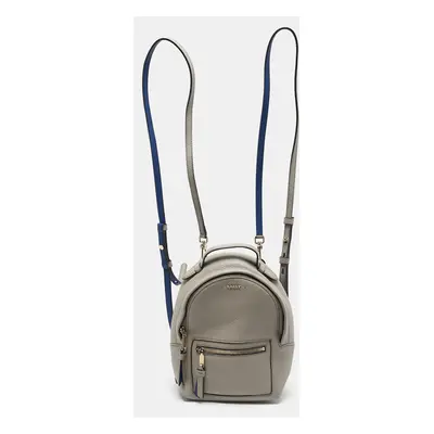 Bally Grey Leather Mini Backpack