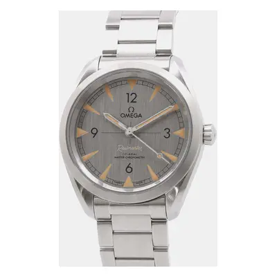 Omega Silver Stainless Steel Seamaster Railmaster 220.10.40.20.06.001 Automatic Men's Wristwatch