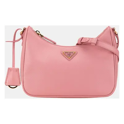 Prada Pink Mini Saffiano Re Edition Shoulder Bag