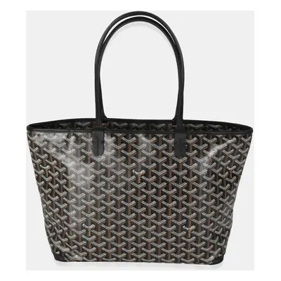 Goyard Black Goyardine Canvas Artois PM Bag