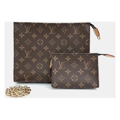 Louis Vuitton Brown PVC Toilet Pouch On Chain