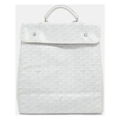 Goyard White Canvas Saint Leger Backpack