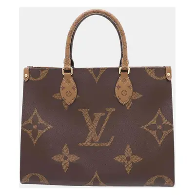 Louis Vuitton Onthego Red Monogram Monogram Reverse Canvas Monogram Giant Size Mm