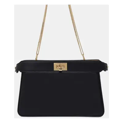 Fendi Black Leather Peekaboo I See You Shoulder Bag