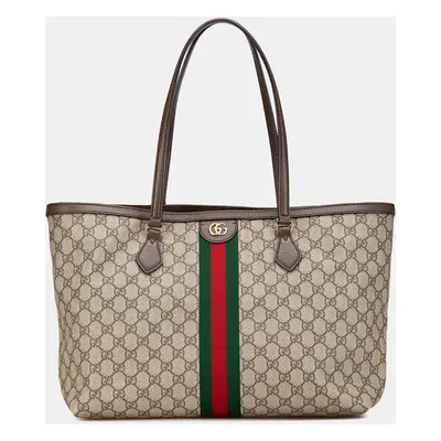 Gucci Brown Medium GG Supreme Ophidia Tote