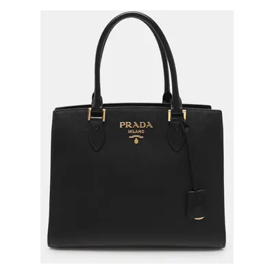 Prada Black Saffiano Soft Leather Tote