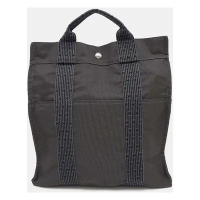 Hermes Gray Canvas Her Line Ad Backpack Size Mm