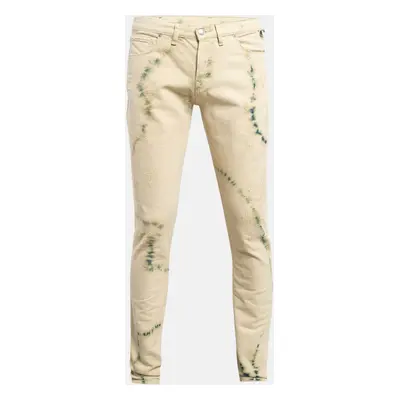 Zadig & Voltaire Cream Tie Dye Denim David Jeans Waist 31"