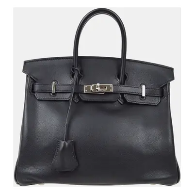 Hermes Black Swift Birkin Handbag