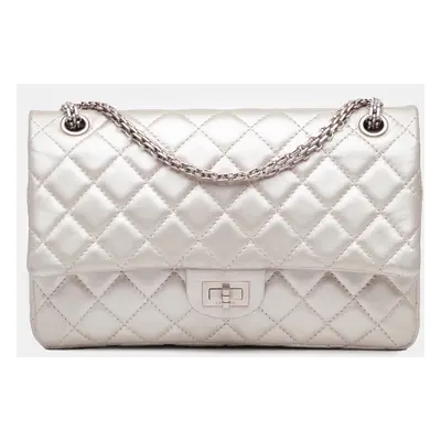 Chanel Silver Reissue 2.55 Aged Calfskin Double Flap