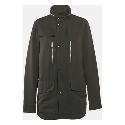 Burberry London Black Synthetic Zip-Up Hooded Jacket