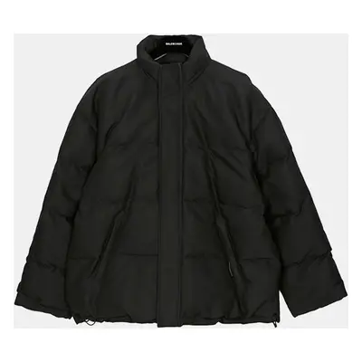 Balenciaga Black Nylon Cotton Blend Boxy Puffer Jacket Size