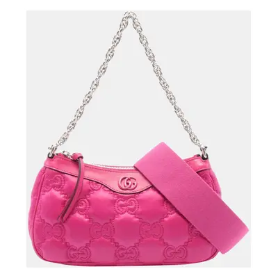 Gucci Pink Small GG Matelasse Leather Satchel