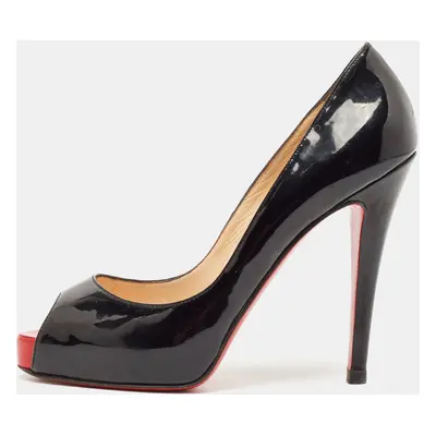 Christian Louboutin Black Patent Leather New Very Prive Pumps Size