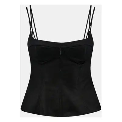 Stella Mccartney Black Cotton Peplum Top