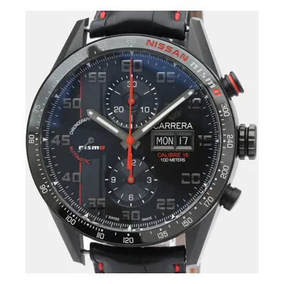 Tag Heuer Black Titanium Carrera Calibre Nismo Limited Edition CV2A82 Automatic Chronograph Men'