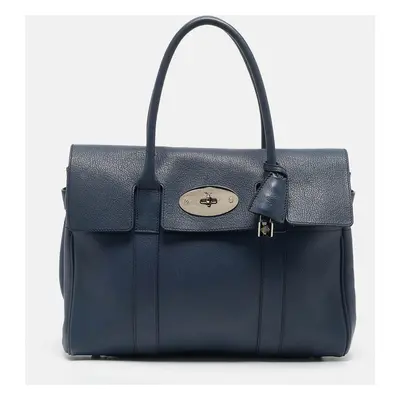 Mulberry Blue Leather Bayswater Satchel