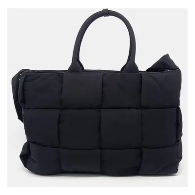 Bottega Veneta Black Fabric Padding Tech Arco Bag