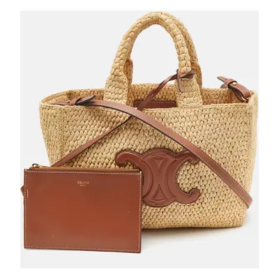 Celine Tan Raffia Cabas Thais Tote