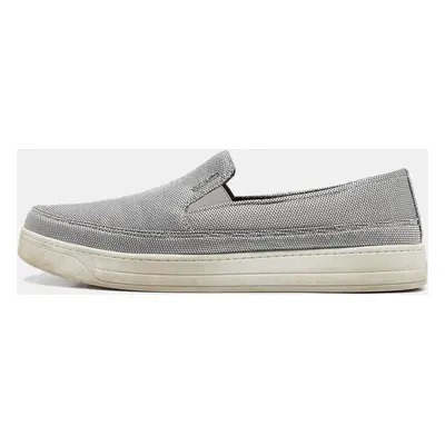 Prada Sport Silver Nylon Slip On Sneakers Size