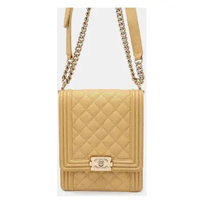 Chanel Caviar Skin Boy Chain Shoulder Bag