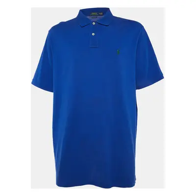 Polo Ralph Lauren Blue Embroidered Cotton Classic Fit Polo T-Shirt