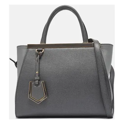 Fendi Grey Leather Petite Sac 2jours Tote