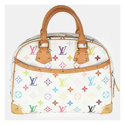 Louis Vuitton White Monogram Multicolore Canvas Trouville Bag