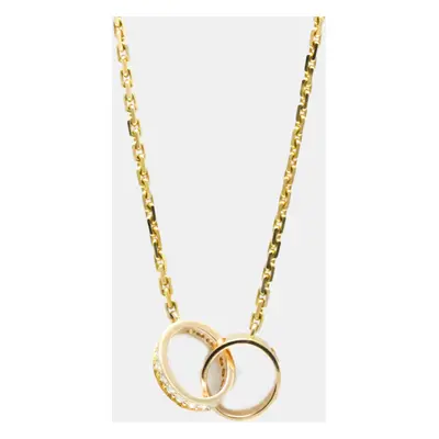 Cartier 18K Yellow Gold and Diamond Love Pendant Necklace