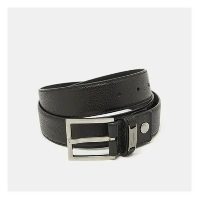 Salvatore Ferragamo Black Leather Buckle Belt