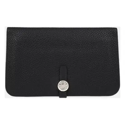 Hermes Black Togo Dogon GM Wallet